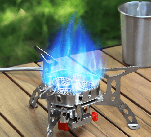 🔥🌟9900W/7200W Windproof Camping Stove, Camping Gas Stove with Piezo Ignition
